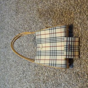 Burberry handbag with matching wallet